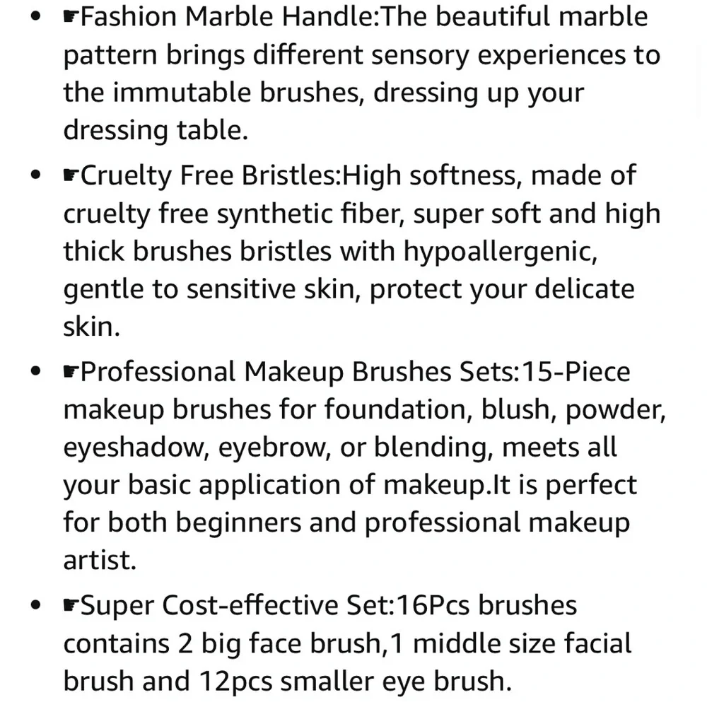 16 piece Makeup Brush Set